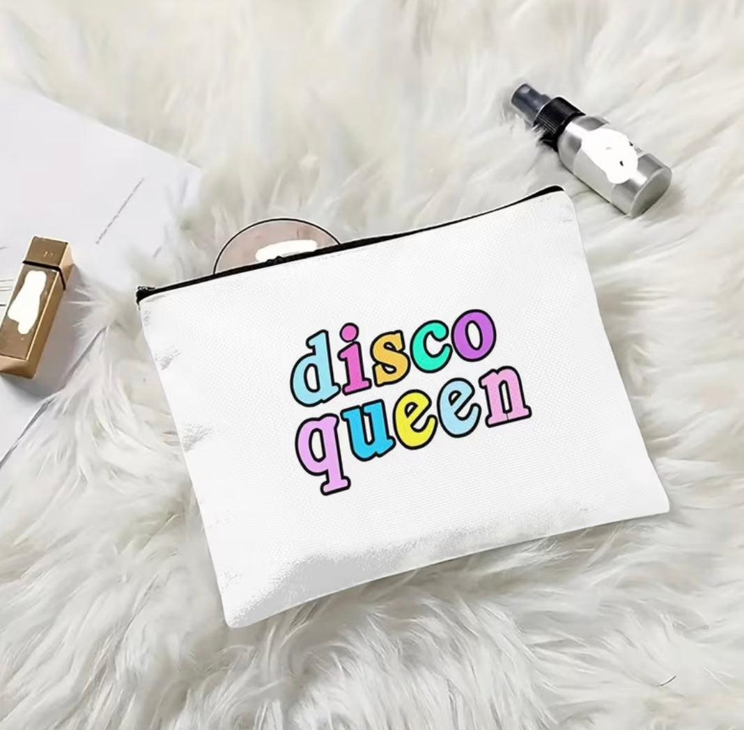 Disco Queen Makeup Bag - Chic Cosmetic Pouch for Glam Girls