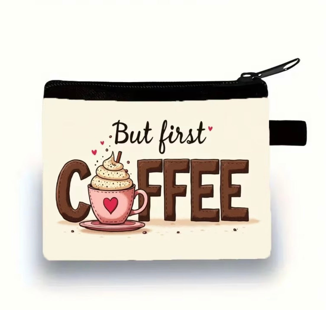 But First, Coffee Mini Coin Wallet