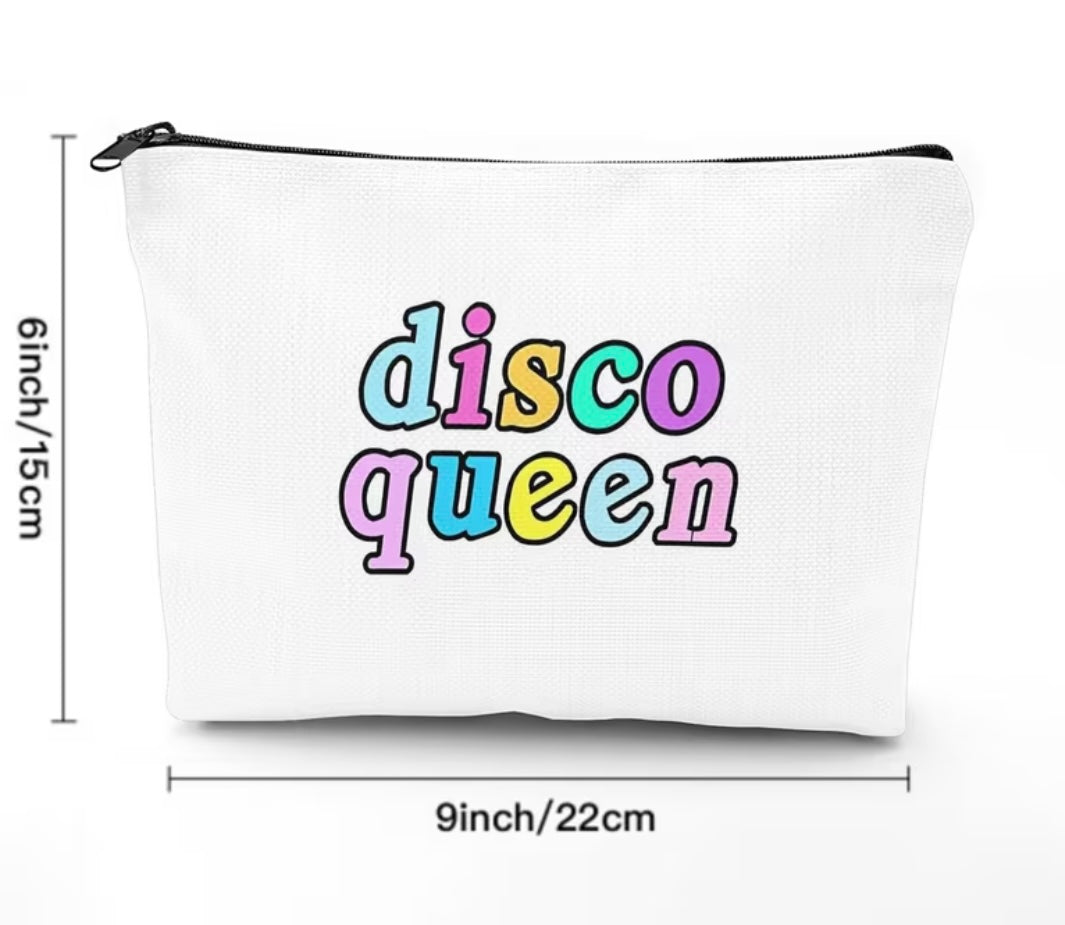 Disco Queen Makeup Bag - Chic Cosmetic Pouch for Glam Girls