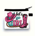 Pink Western Cowgirl - Let's Go Mini Coin Wallet