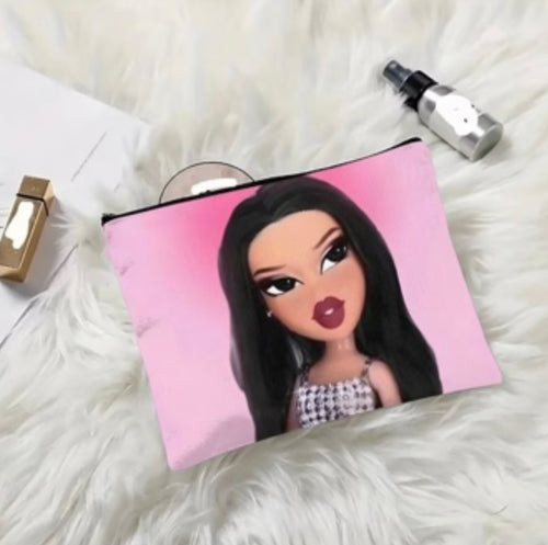 B-Bratz Makeup Bag - Cute Y2K Cosmetic Pouch for Travel, Skincare & Beauty Essentials