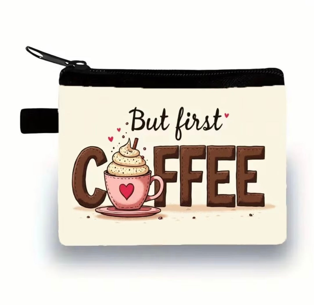 But First, Coffee Mini Coin Wallet