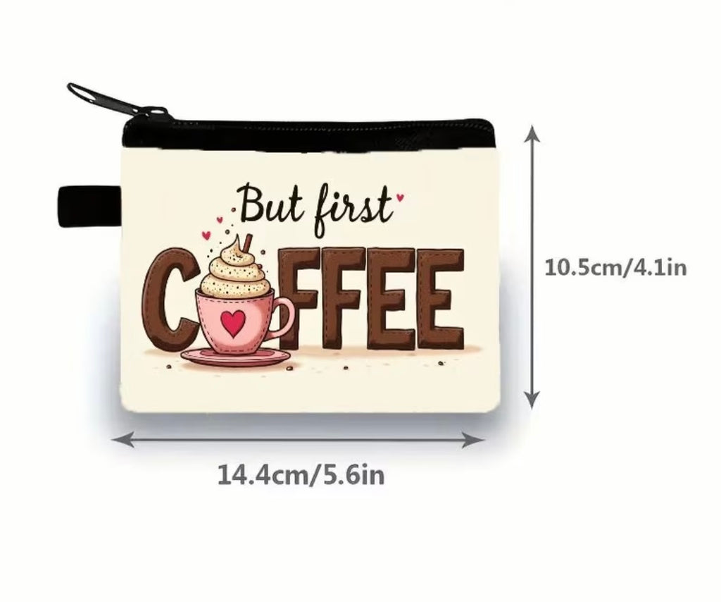 But First, Coffee Mini Coin Wallet
