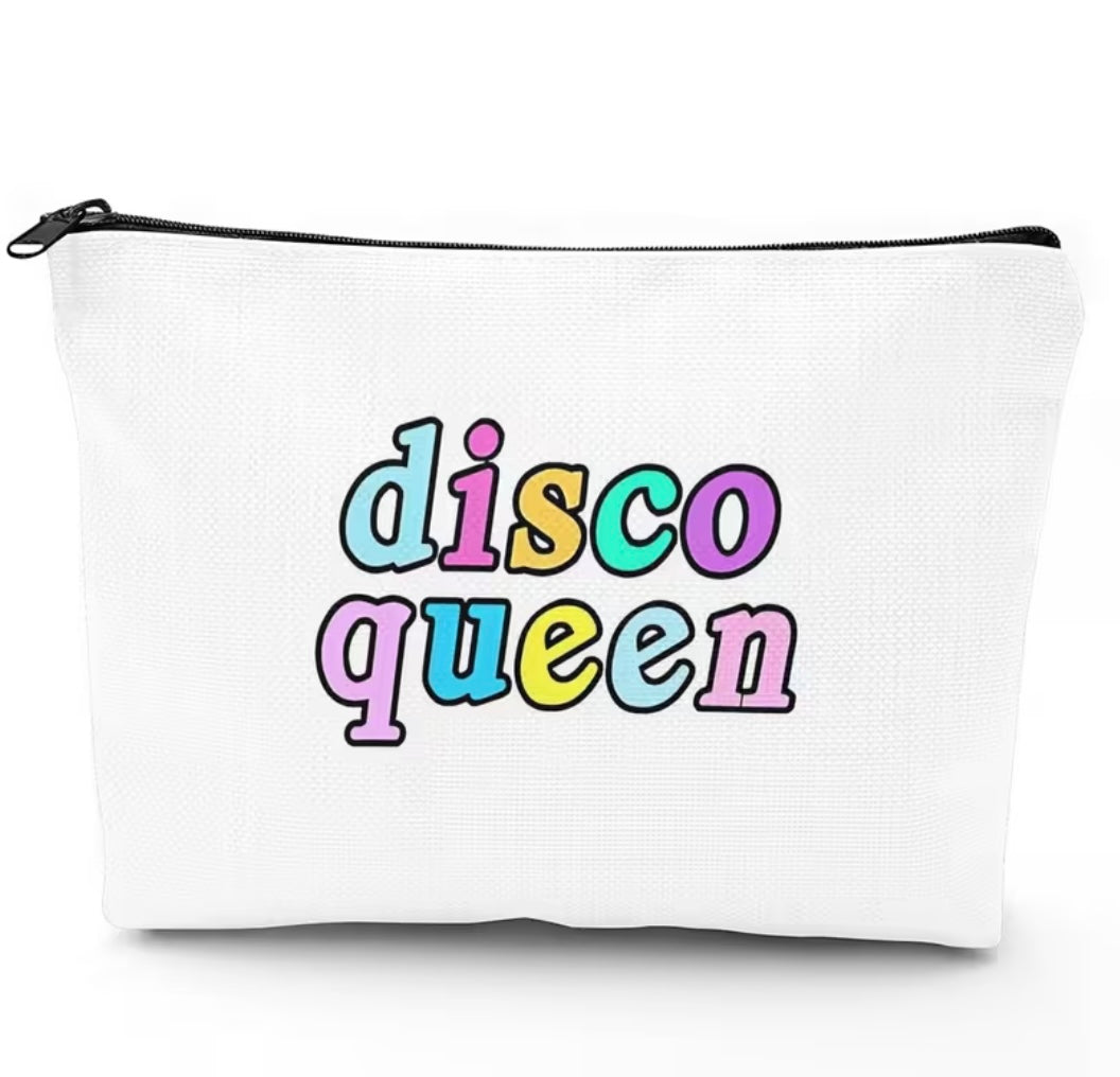 Disco Queen Makeup Bag - Chic Cosmetic Pouch for Glam Girls