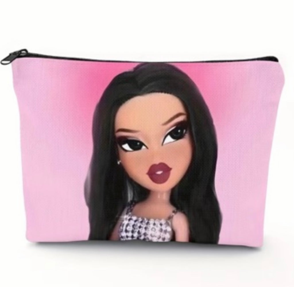 B-Bratz Makeup Bag - Cute Y2K Cosmetic Pouch for Travel, Skincare & Beauty Essentials