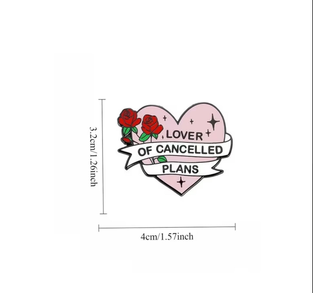 Lover of Cancelled Plans Enamel Pin - Introvert Humor Cute Lapel Pin | Slay Girl Co.