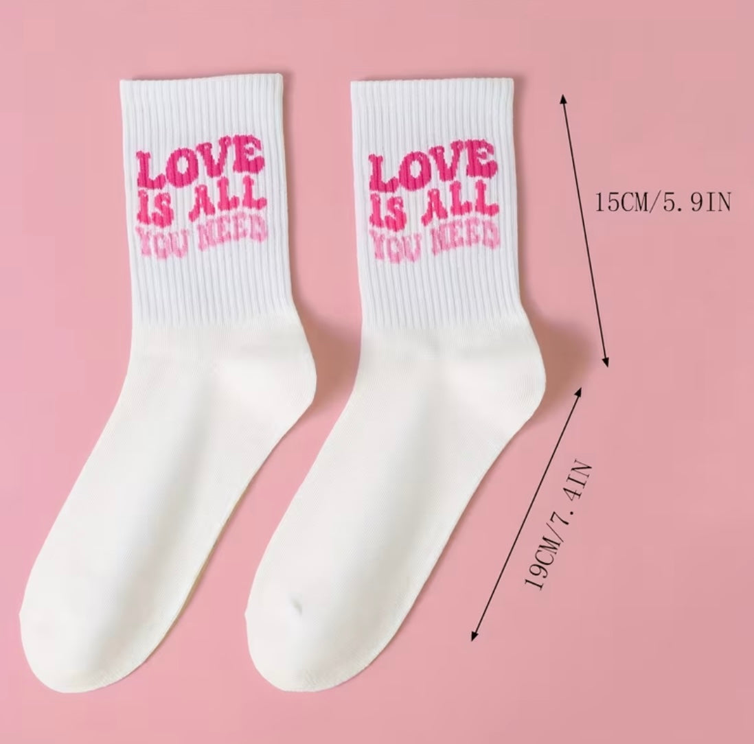 Love Is All You Need Graphic Socks | Slay Girl Co