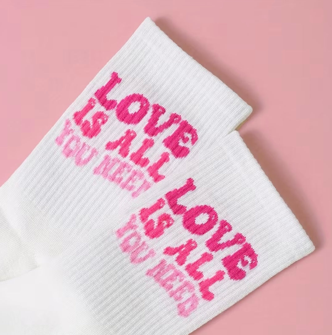 Love Is All You Need Graphic Socks | Slay Girl Co