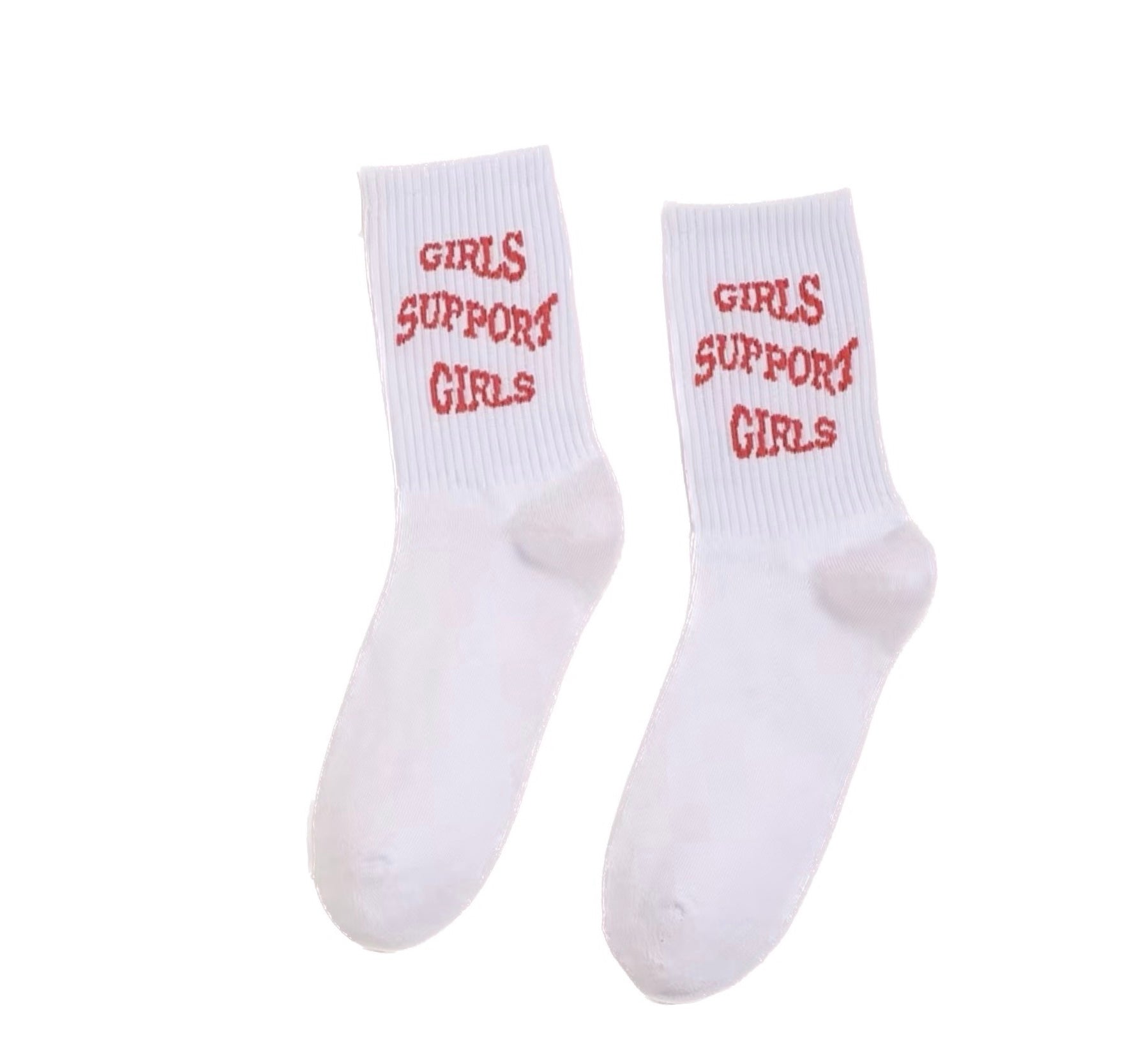 Girls Support Girls Graphic Crew Socks
