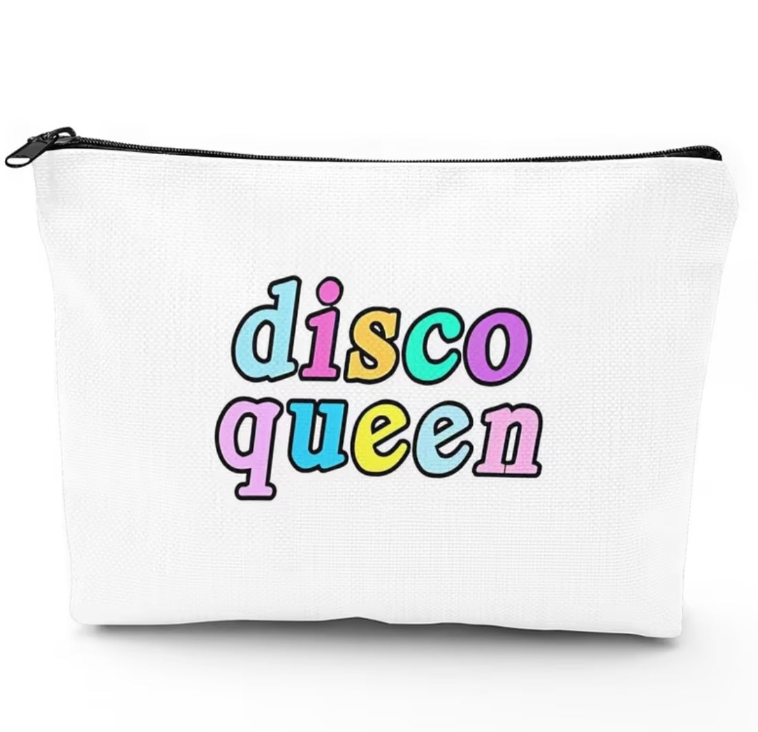 Disco Queen Makeup Bag - Chic Cosmetic Pouch for Glam Girls