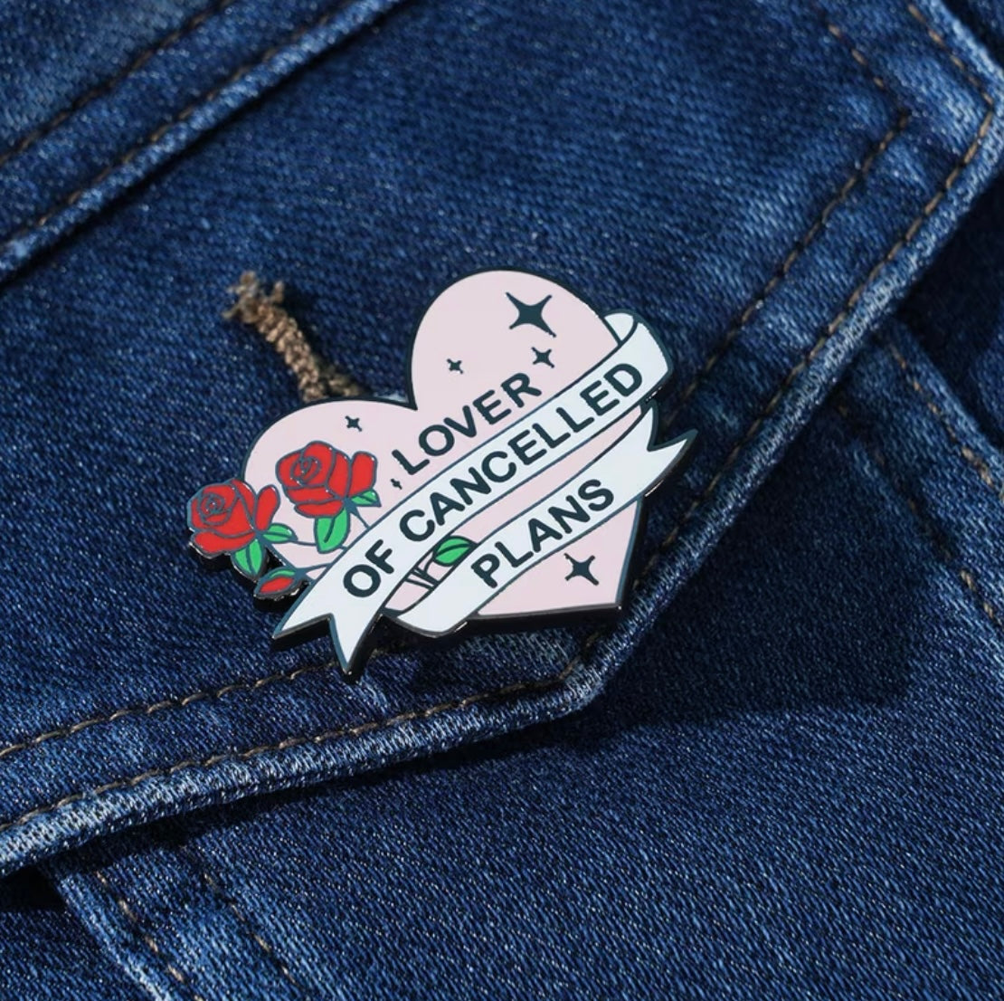 Lover of Cancelled Plans Enamel Pin - Introvert Humor Cute Lapel Pin | Slay Girl Co.