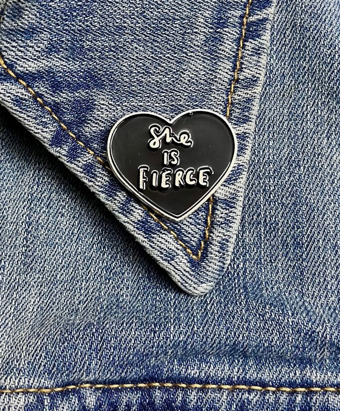 She Is Fierce Enamel Pin