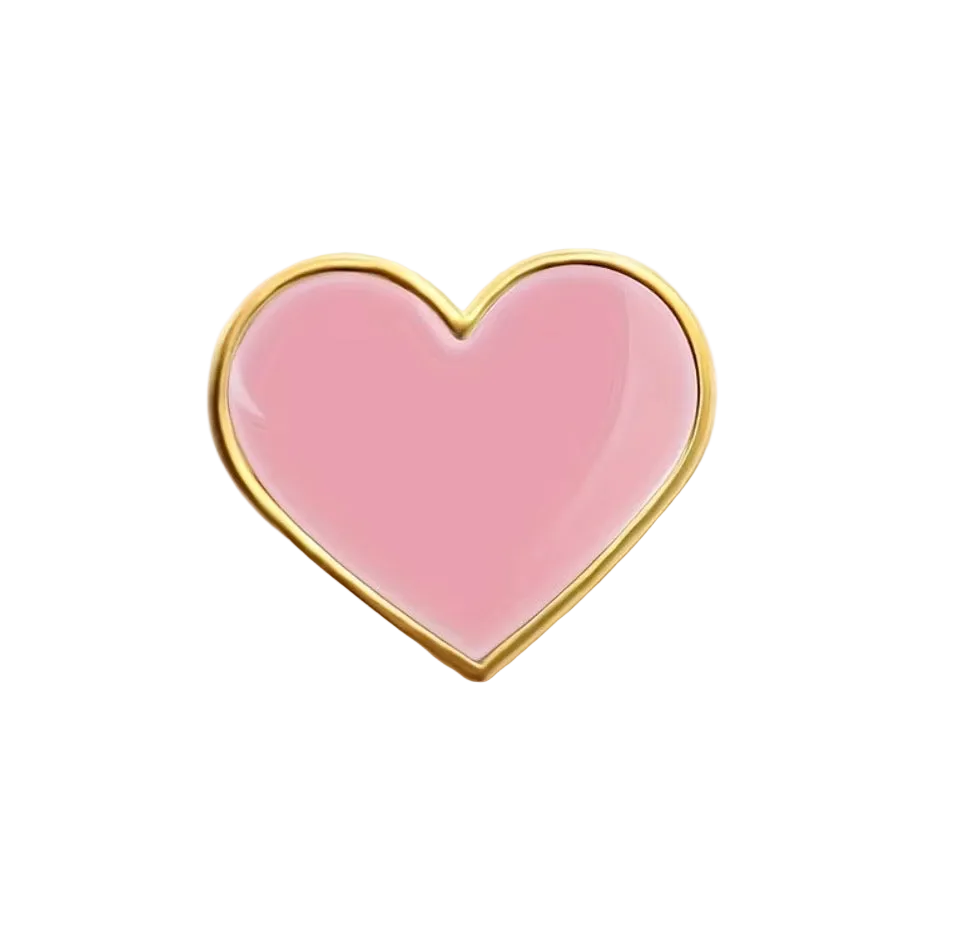 Pink Heart Enamel Pin - Cute Aesthetic Lapel Pin | Slay Girl Co